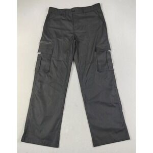 Manfinity Cargo Pants Mens 38 Black Relaxed Fit Elastic Waist Workwear Casual‎